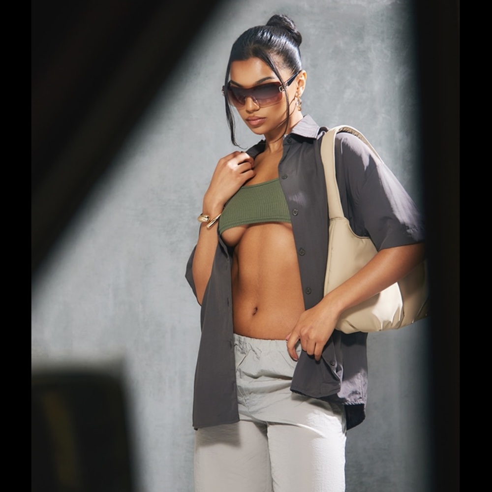 Charcoal Short Sleeve Shell Shirt